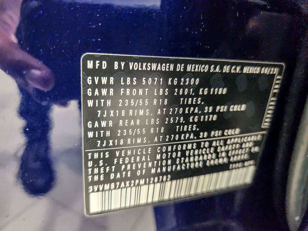 Certified Used 2023 Atlantic Blue Metallic Volkswagen 2.0T SE image 25