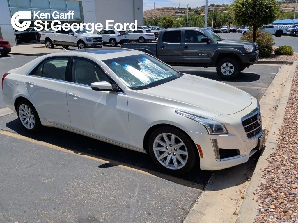 Used 2014 White Diamond Tricoat Cadillac Luxury RWD image 1