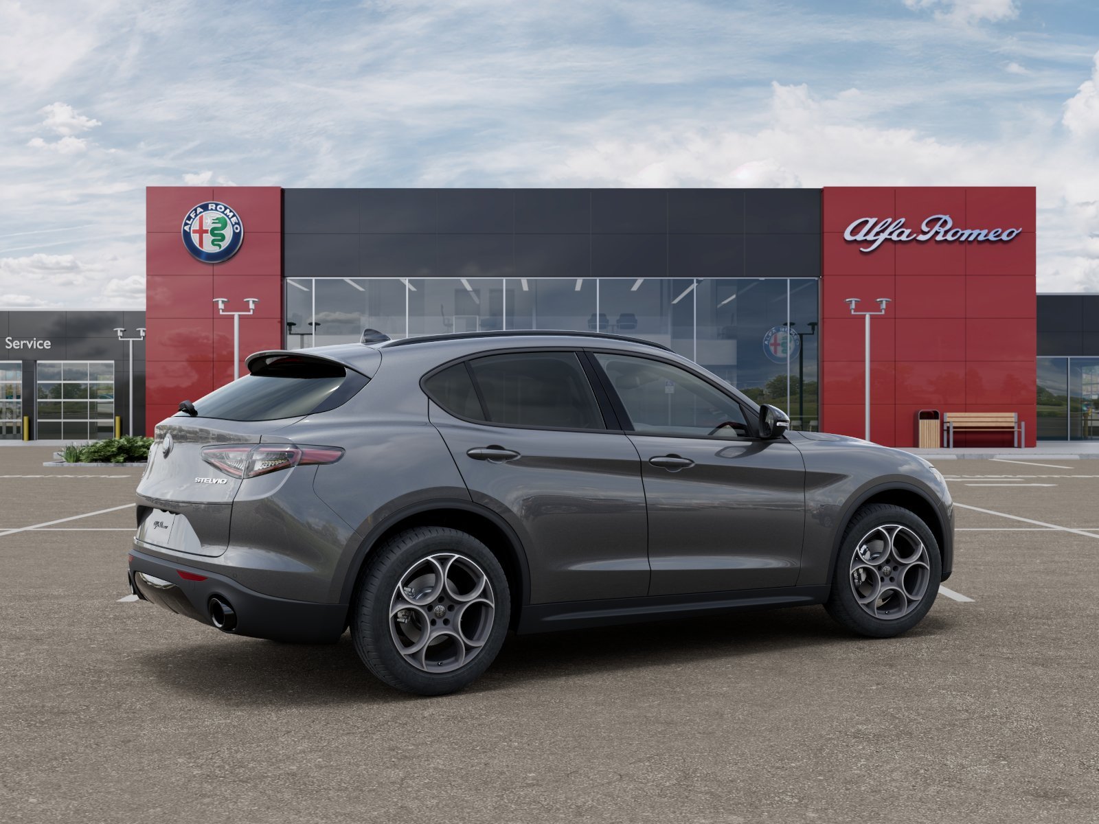 New 2025 Vesuvio Gray Metallic Exterior Paint Alfa Romeo Base image 38