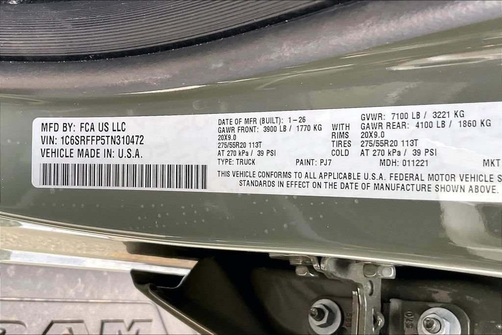 New 2026 Ram 1500 Big Horn/Lone Star 4D Crew Cab