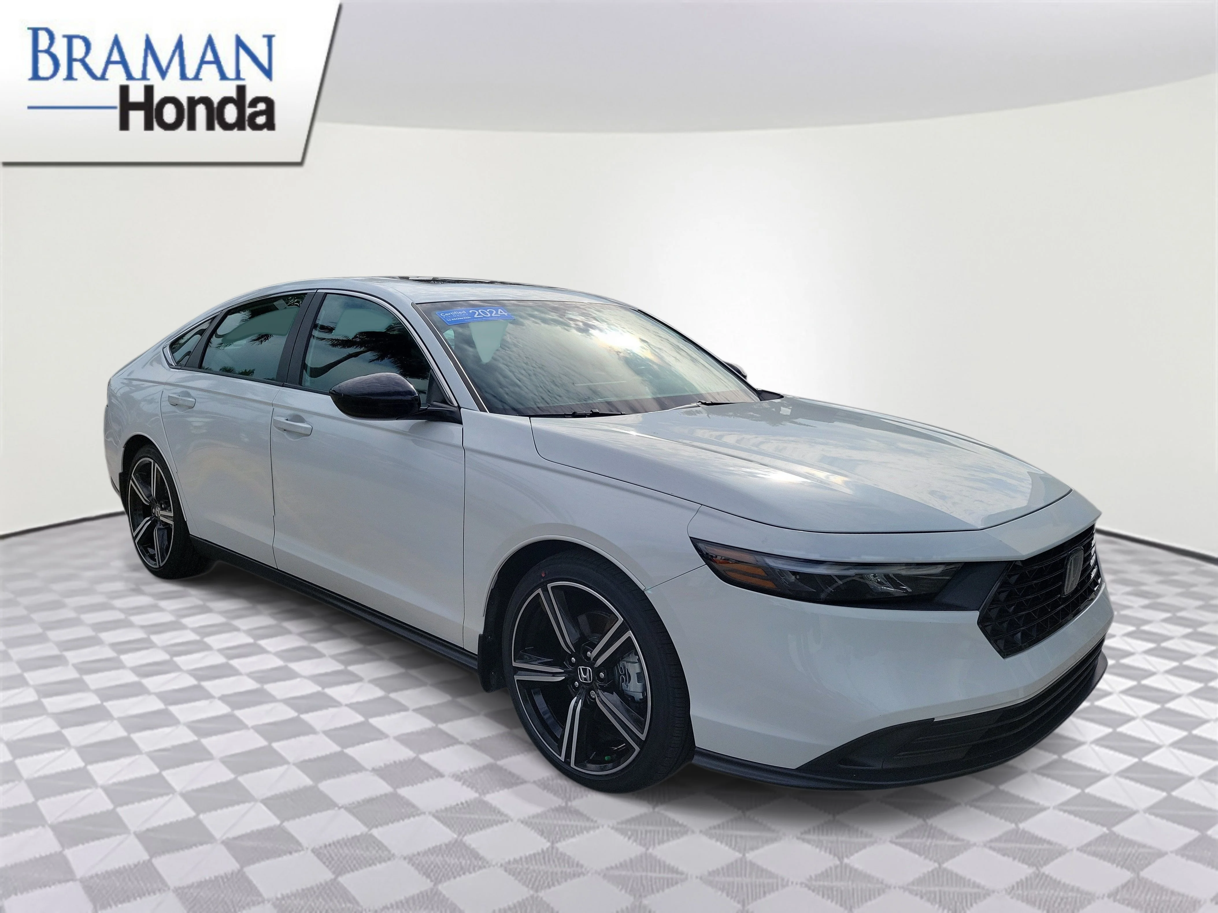 Used 2024 Platinum White Pearl Honda HYBRID SPORT image 2