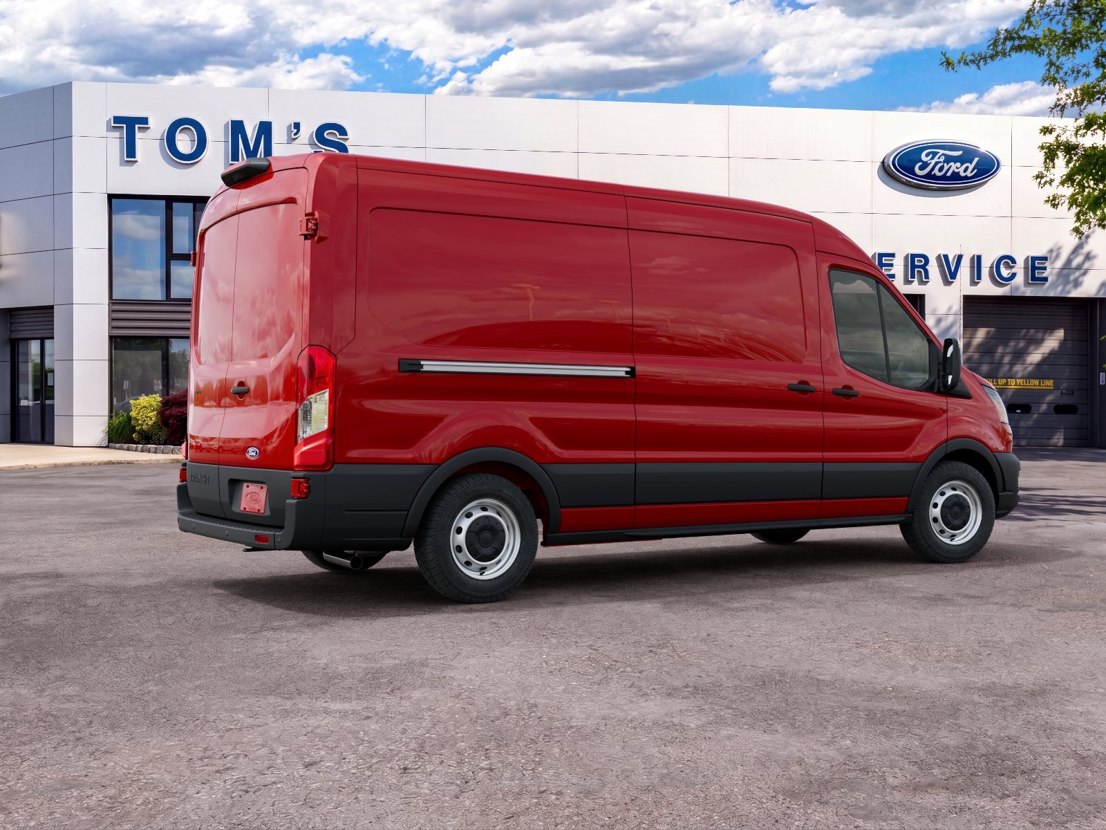 New 2027 Race Red Ford Cargo Van image 6