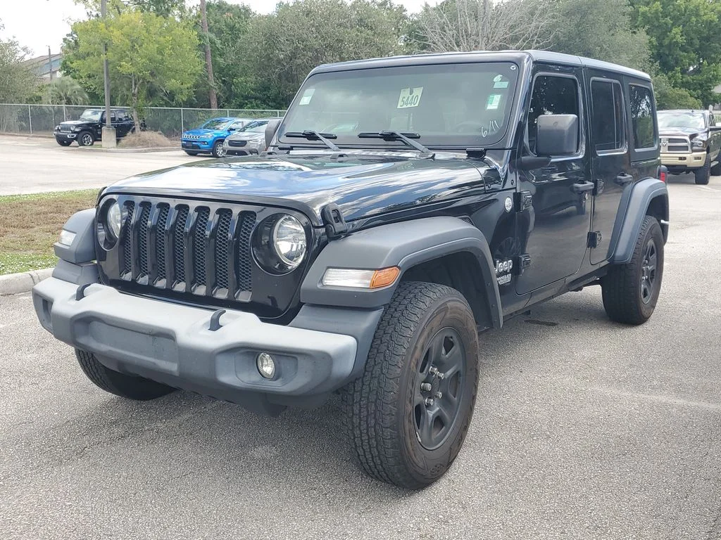 Used 2018 Black Jeep Unlimited Sport image 1