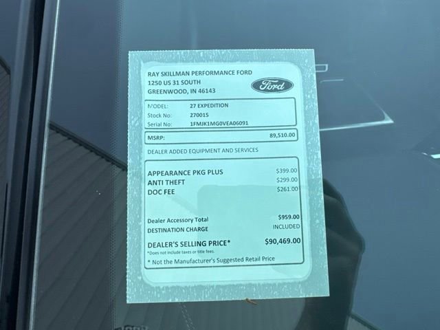 New 2027 Agate Black Metallic Ford Platinum image 2