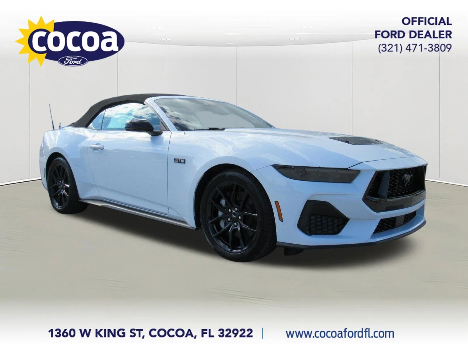 New 2025 Oxford White Ford GT Premium Convertible image 1