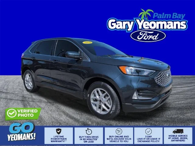 Certified Used 2024 Stone Blue Metallic Ford SEL image 1