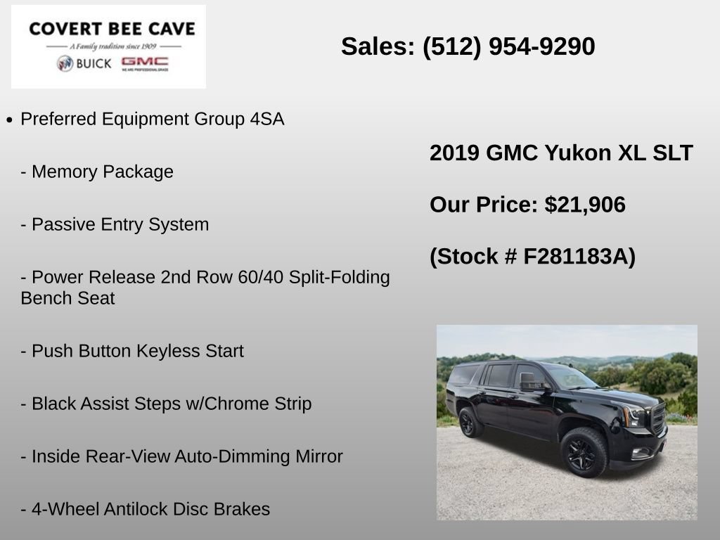 Used 2019 ONYX BLACK GMC SLT image 6