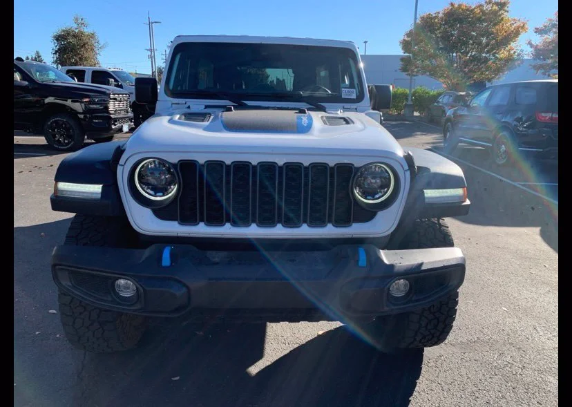 Used 2024 Bright White Clearcoat Jeep Rubicon 4xe image 6