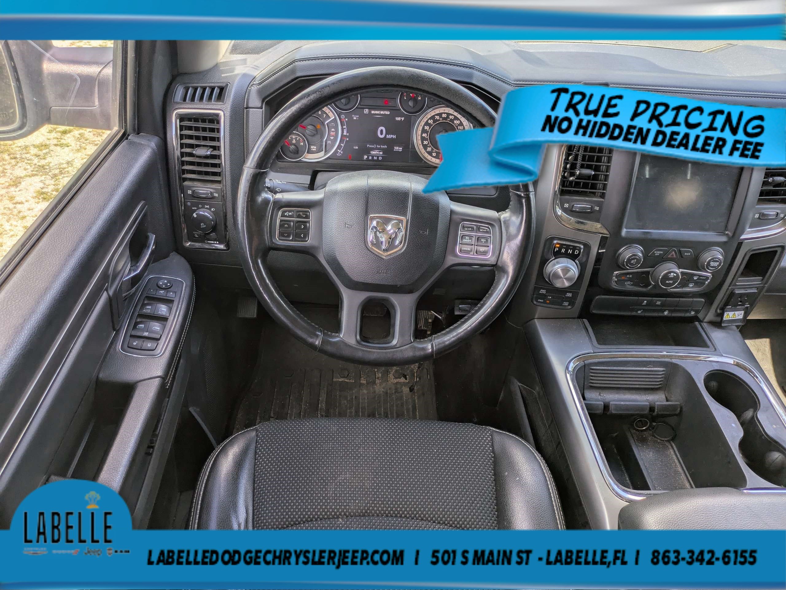 Used 2018 Brilliant Black Crystal Pearlcoat Ram Night image 15