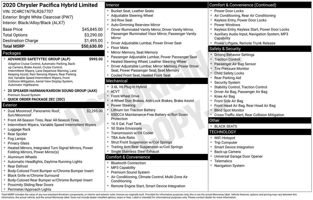 2020 Chrysler Pacifica Hybrid Limited - Photo 43