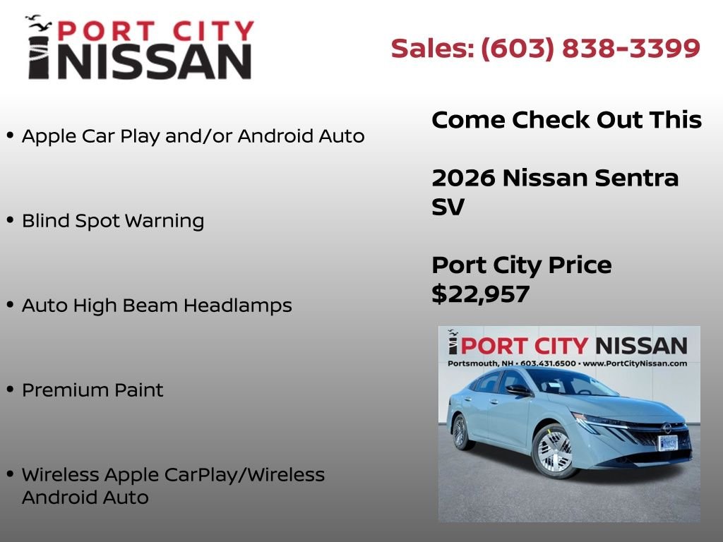 New 2026 Atlantic Gray Metallic Nissan SV image 9