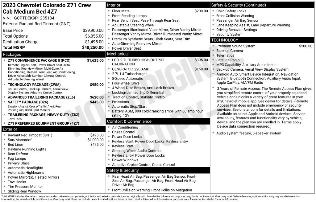 Used 2023 Red Chevrolet Z71 image 2
