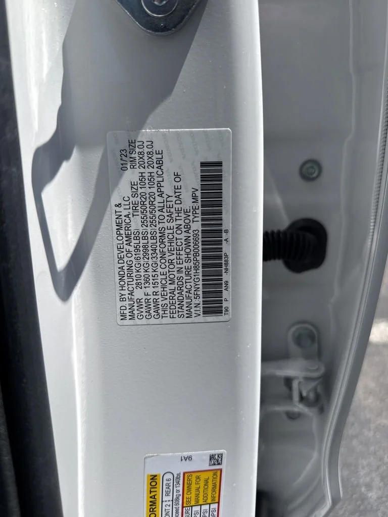 Certified Used 2023 Platinum White Pearl Honda AWD ELITE image 57