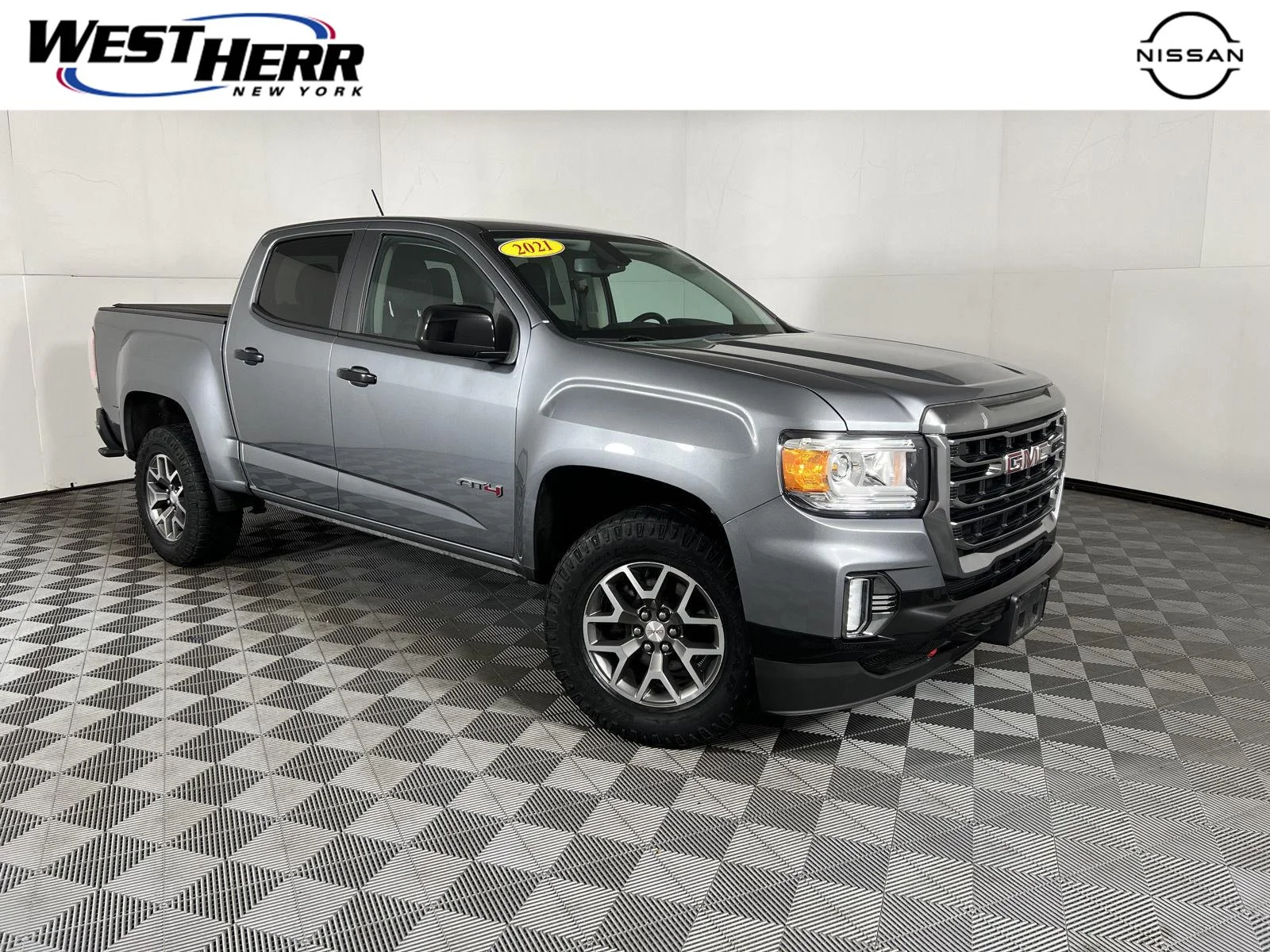 Used 2021 Satin Steel Metallic GMC 4WD AT4 w/Cloth image 1
