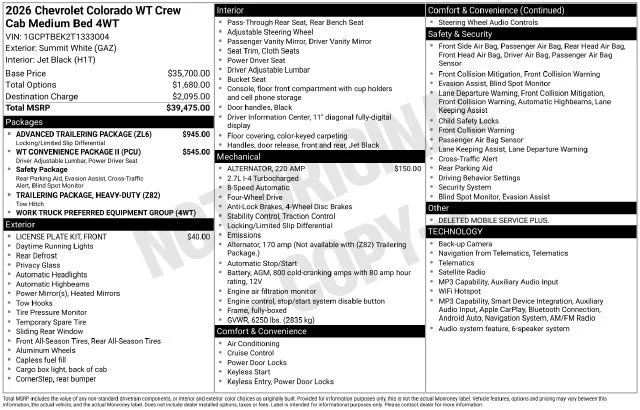2026 Chevrolet Colorado