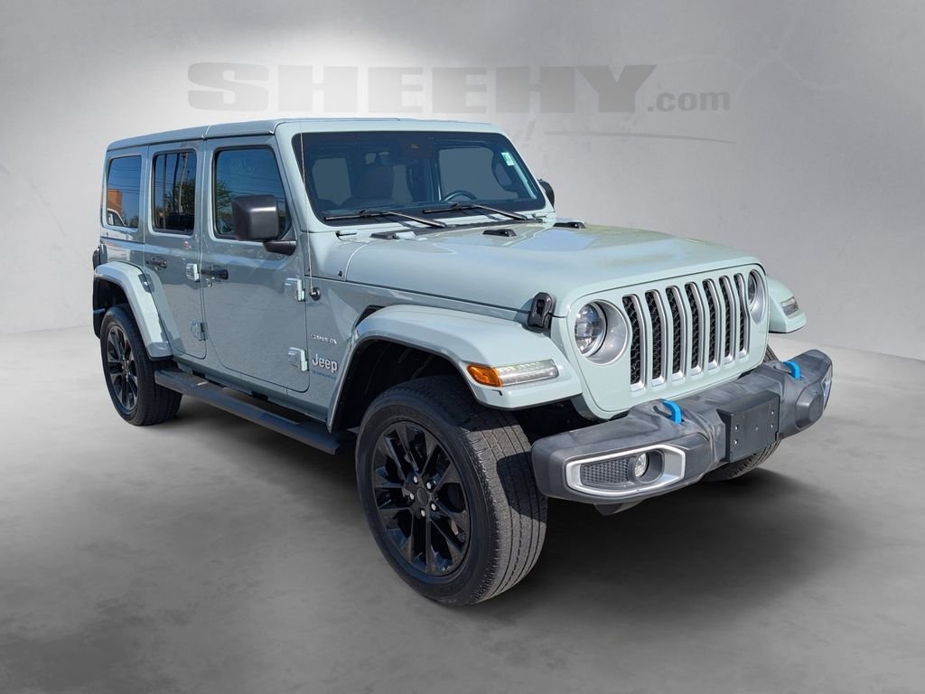 Used 2023 Jeep Wrangler 4xe Sahara 4XE with VIN 1C4JJXP62PW573672 for sale in Cockeysville, MD