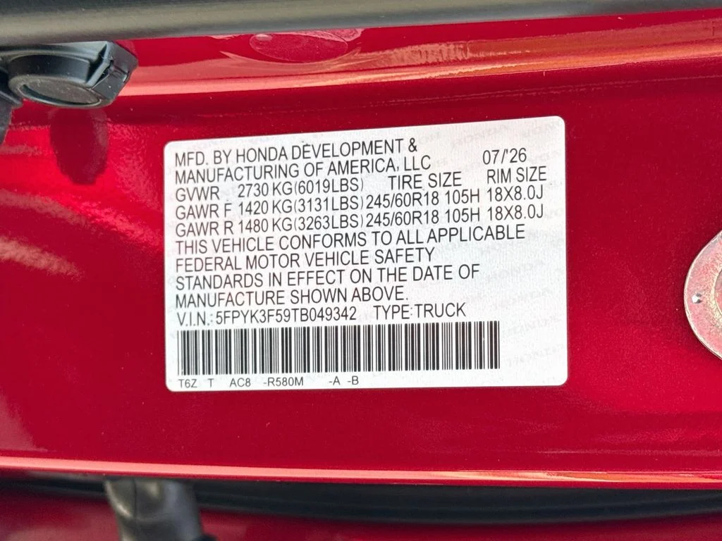 New 2026 Radiant Red Metallic II Honda RTL image 35