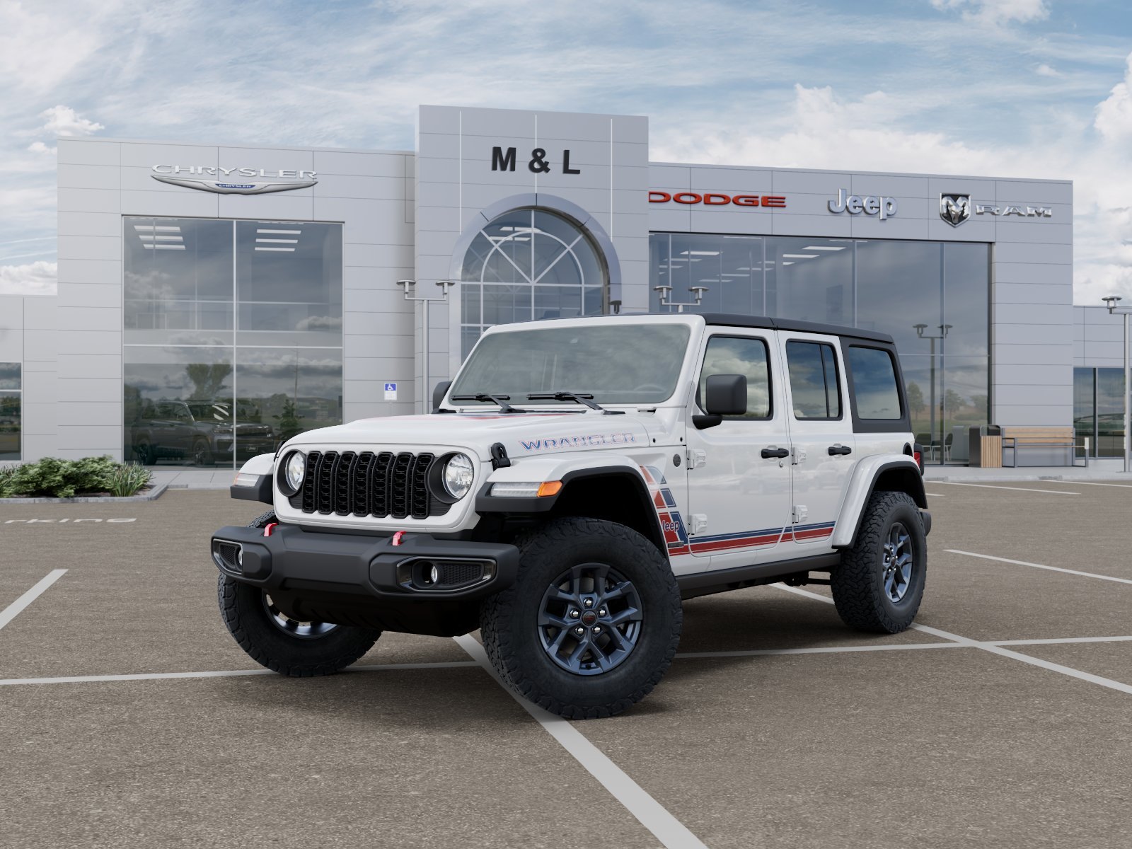 New 2026 Bright White Clear-Coat Exterior Paint Jeep 4-Door Willys 