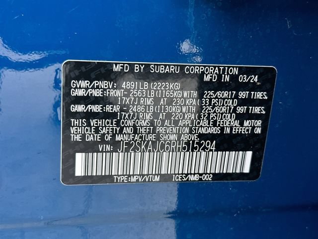 Certified Used 2024 Geyser Blue Subaru Wilderness image 43