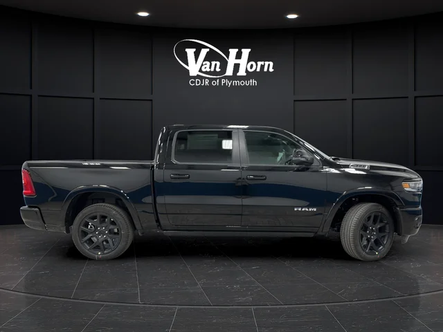 New 2026 Diamond Black Crystal Pearl-Coat Exterior Paint RAM Laramie image 2
