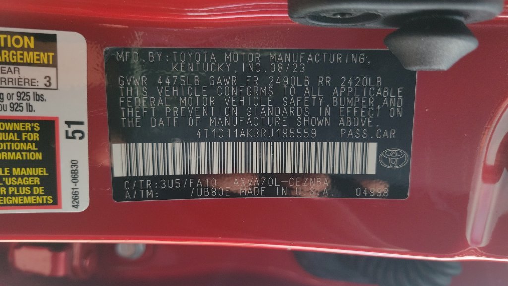 Certified Used 2024 Red Toyota LE image 23