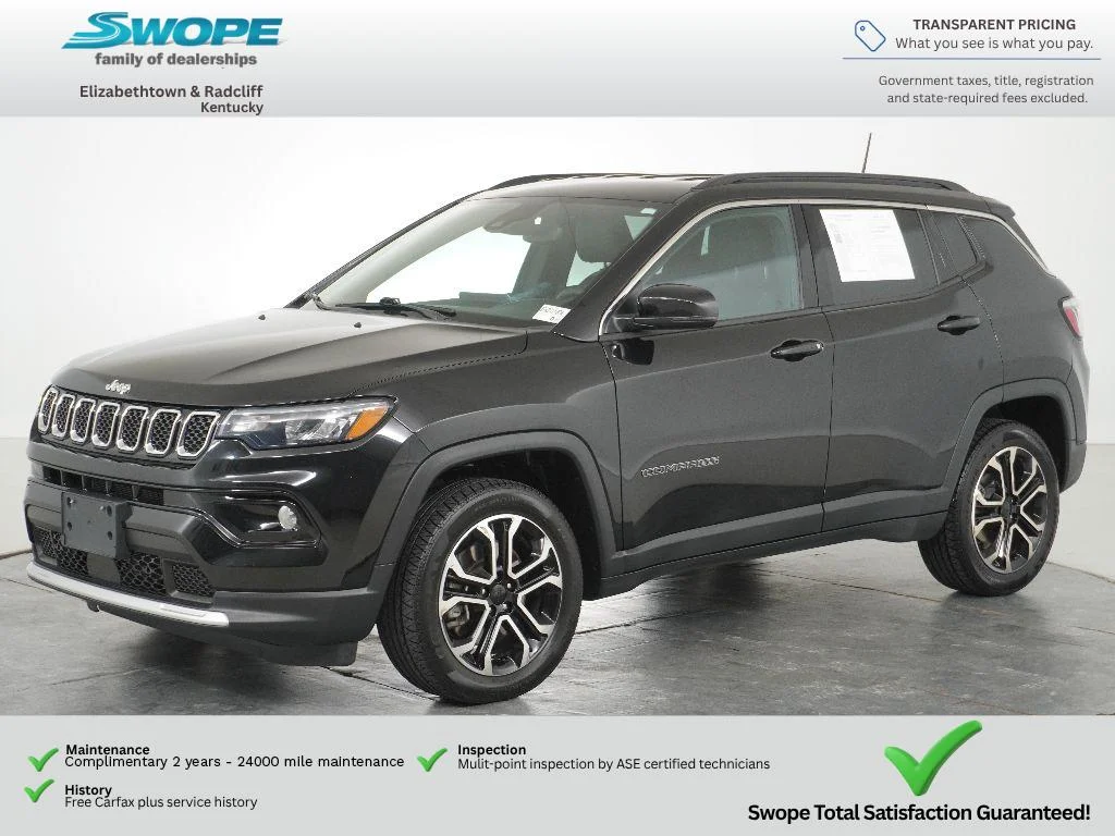 Certified Used 2023 Diamond Black Crystal Pearlcoat Jeep Limited image 7