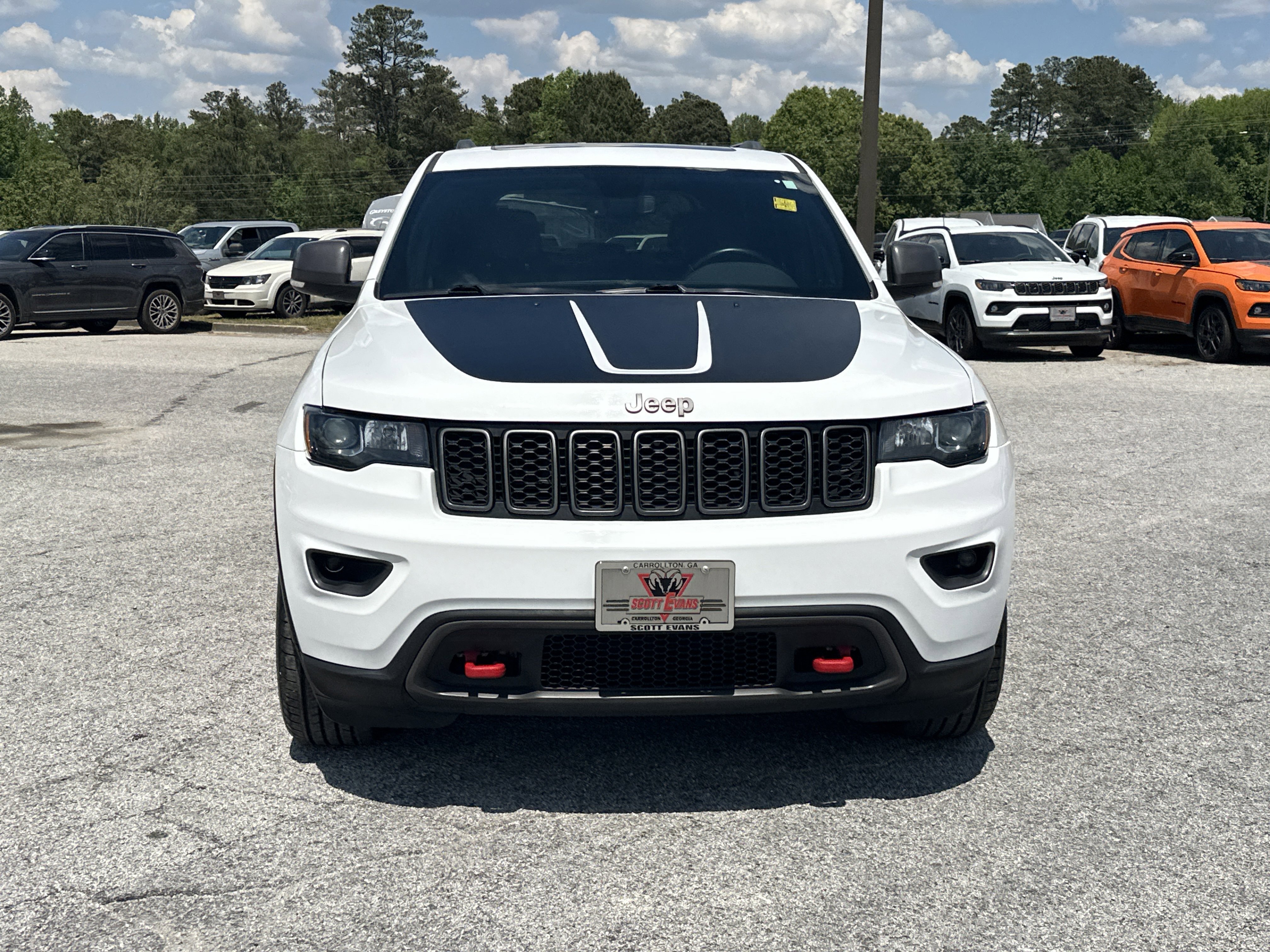 Used 2020 Bright White Clearcoat Jeep Trailhawk image 3