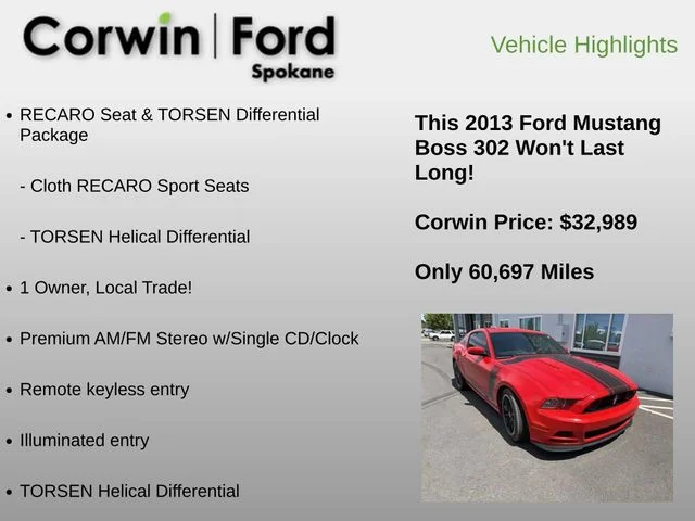 Used 2013 Race Red Ford Boss 302 image 6