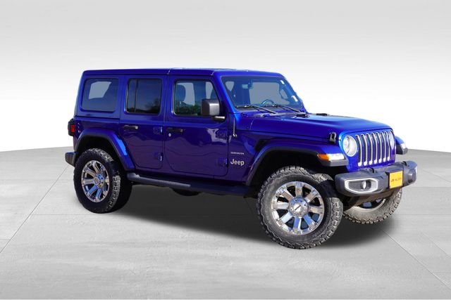 Used 2019 Blue Jeep Unlimited Sahara image 2