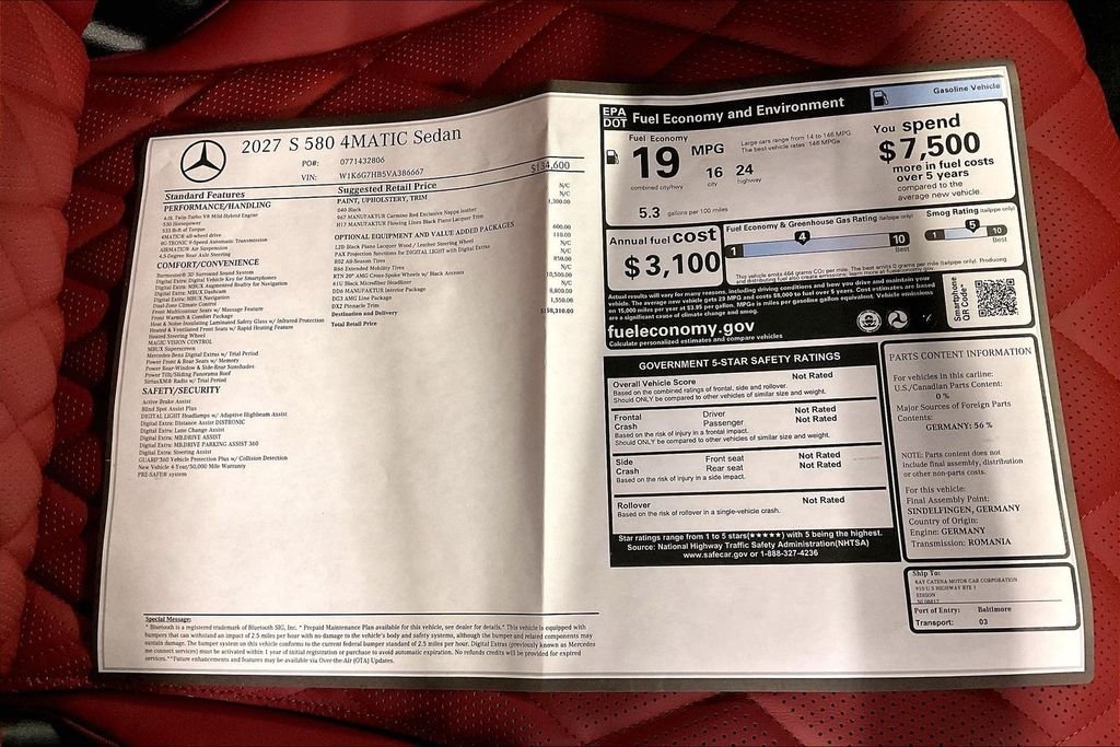 New 2027 Black Mercedes-Benz S 580 image 13