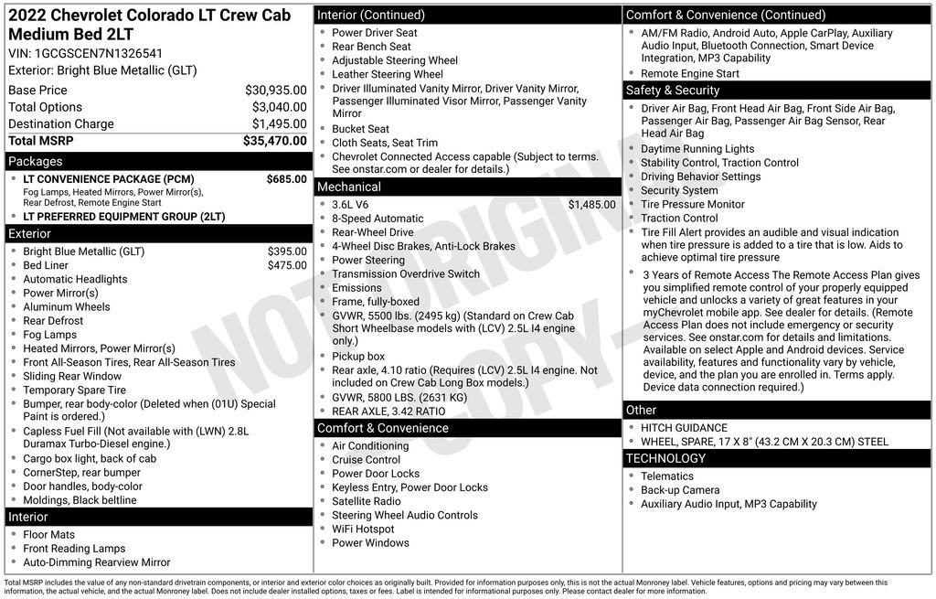 Used 2022 Blue Chevrolet LT image 24