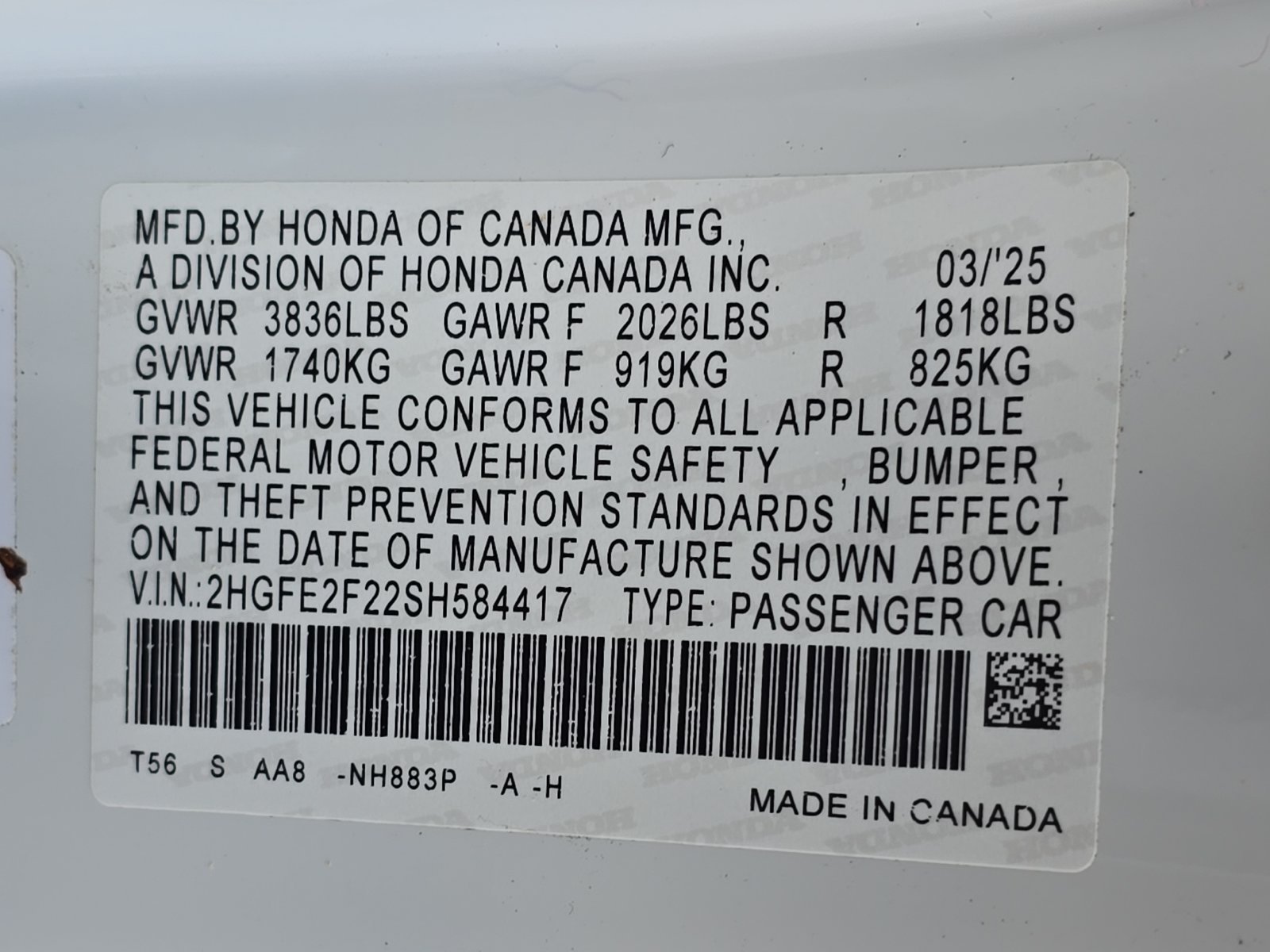 Used 2025 White Honda LX image 29
