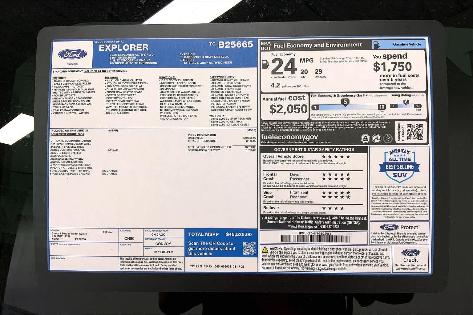 New 2026 Carbonized Gray Metallic Ford Active image 21