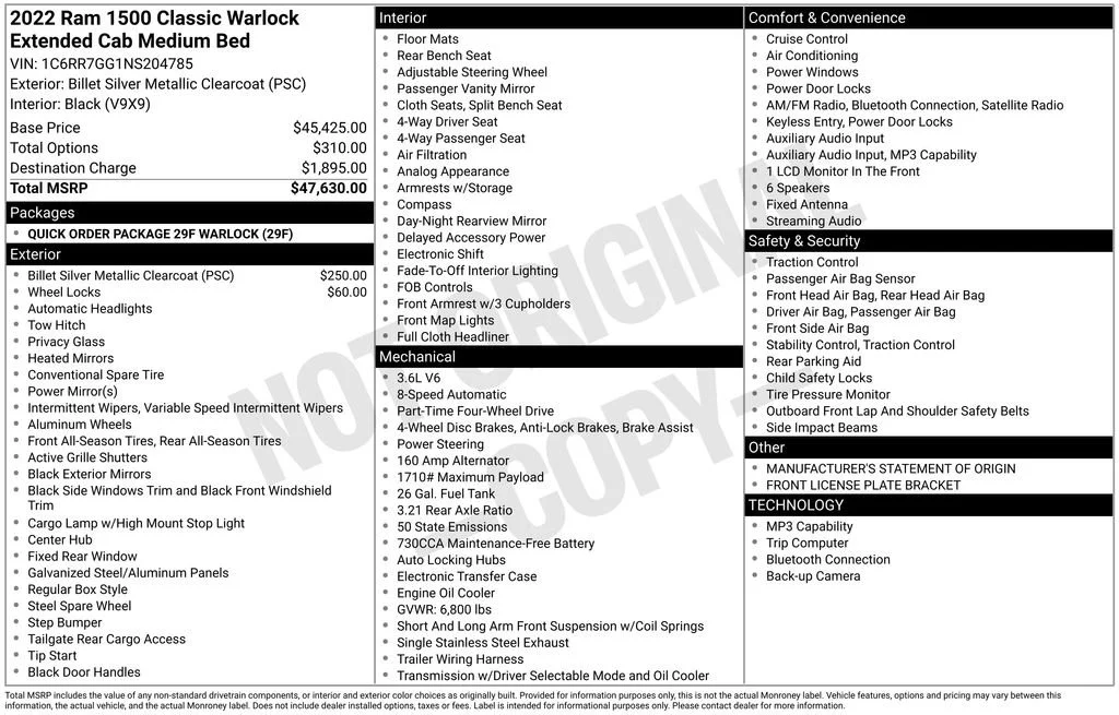 2022 RAM Ram 1500 Classic Warlock - Photo 6
