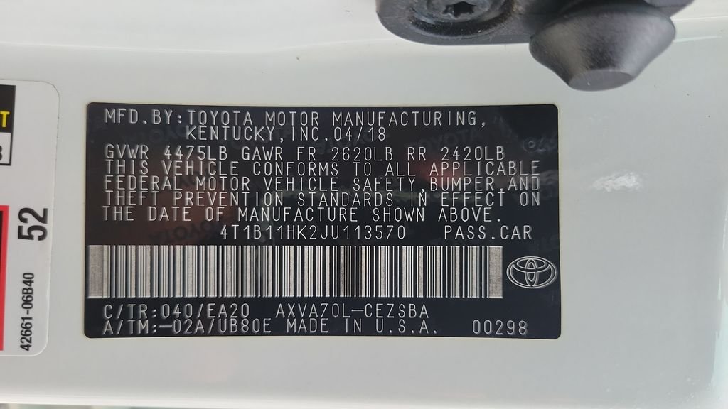 Certified Used 2018 White Toyota SE image 22