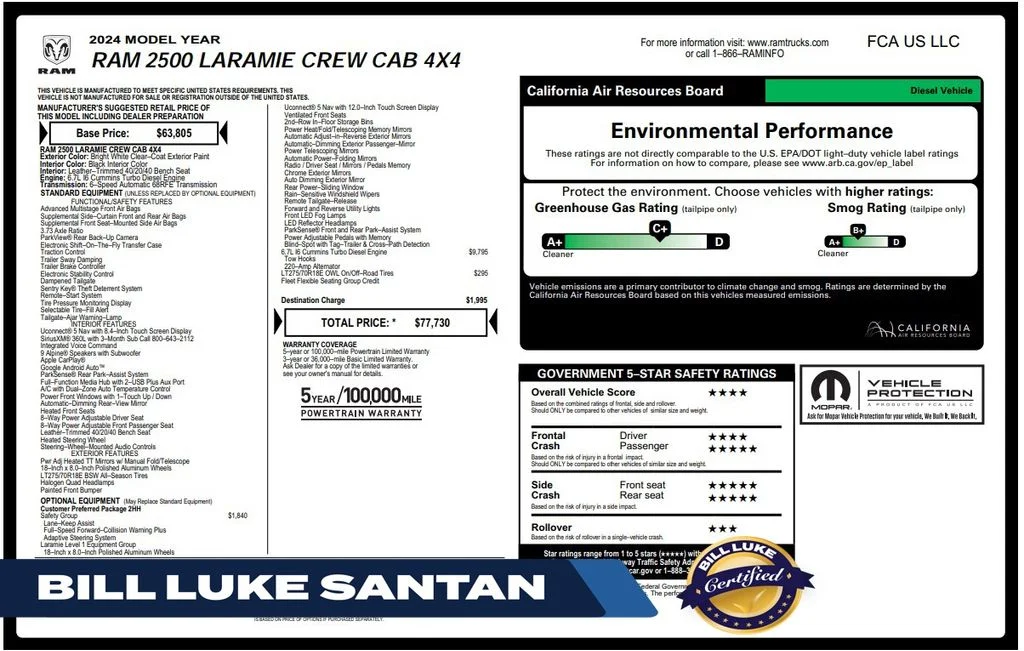 Certified Used 2024 White Ram Laramie image 1
