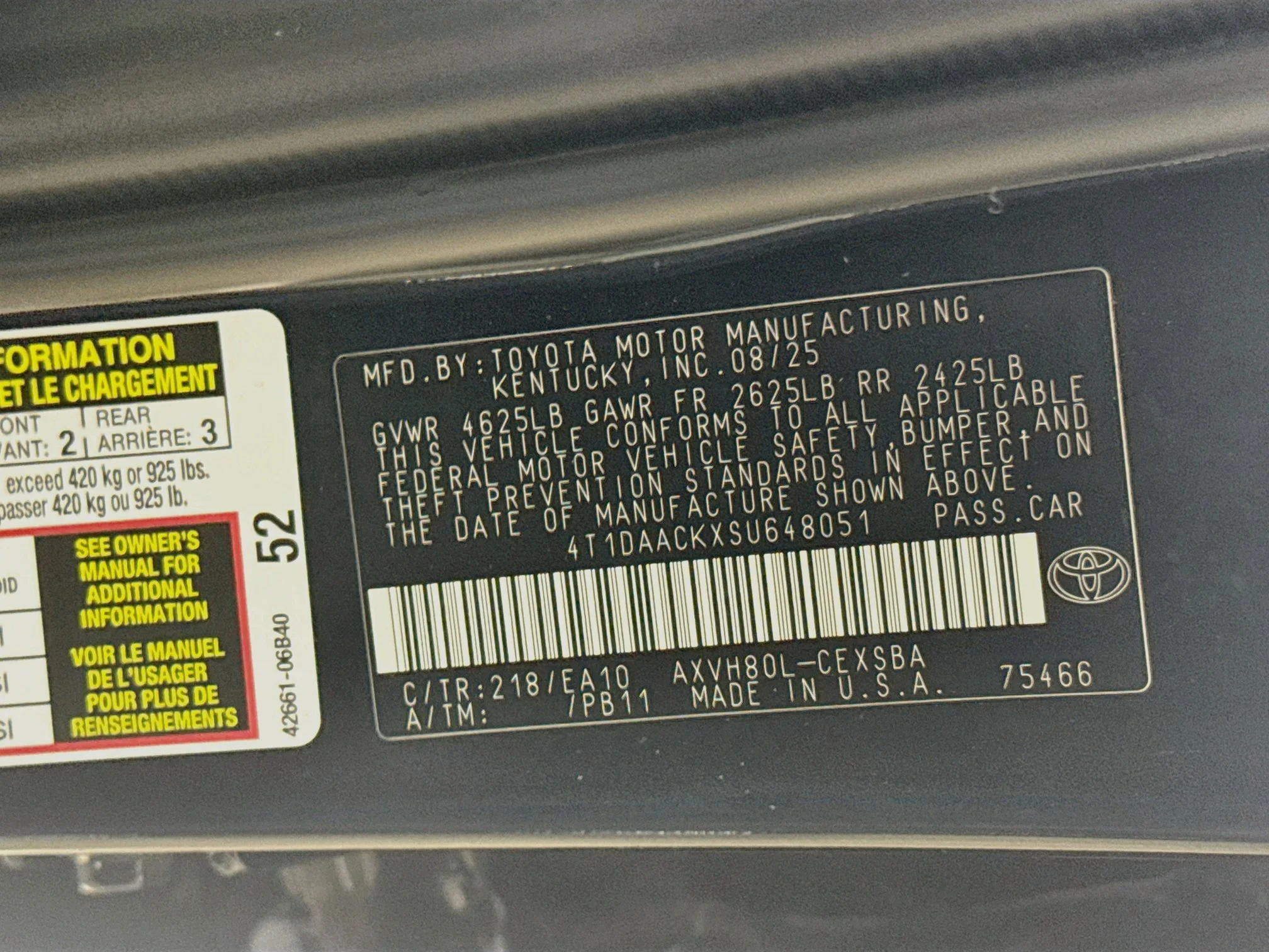 Certified Used 2025 Midnight Black Metallic Toyota SE image 30