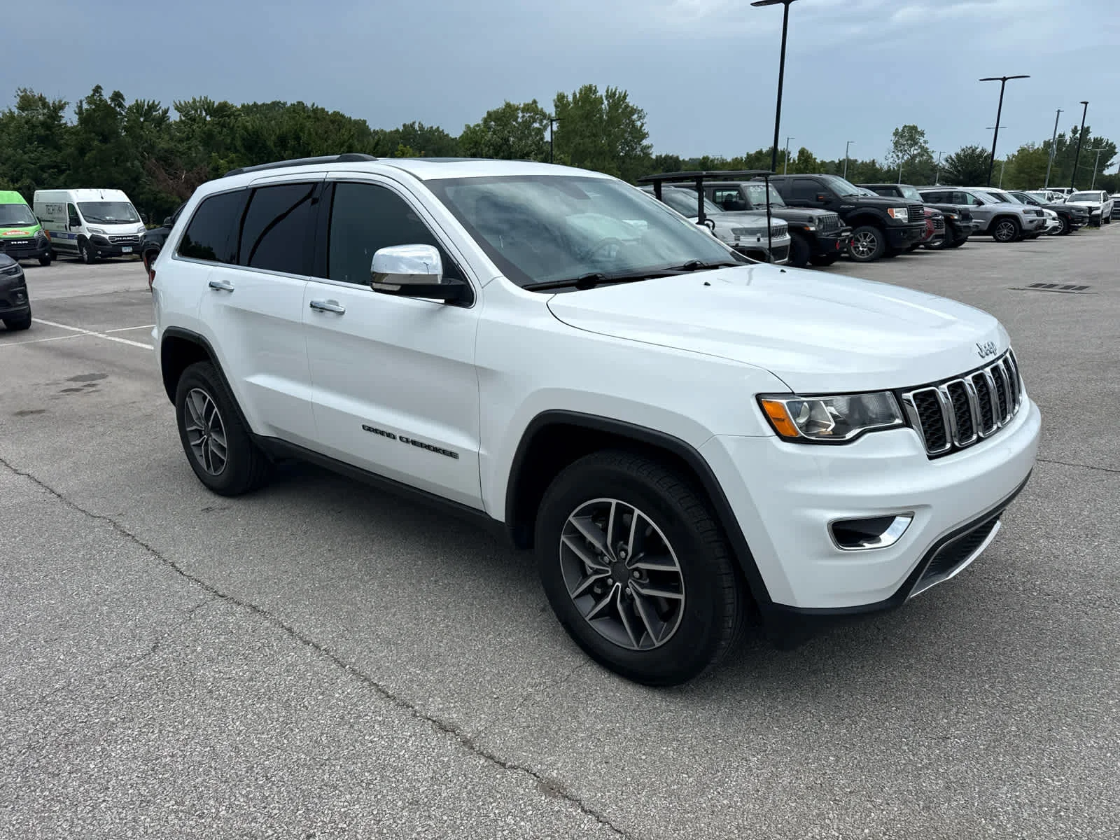 Used 2021 Bright White Clearcoat Jeep Limited image 3