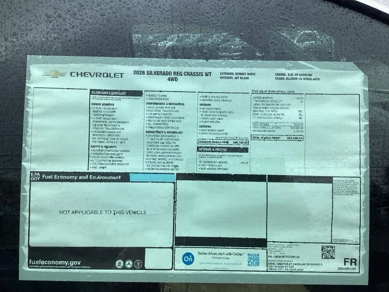 New 2026 Summit White Chevrolet Work Truck image 9