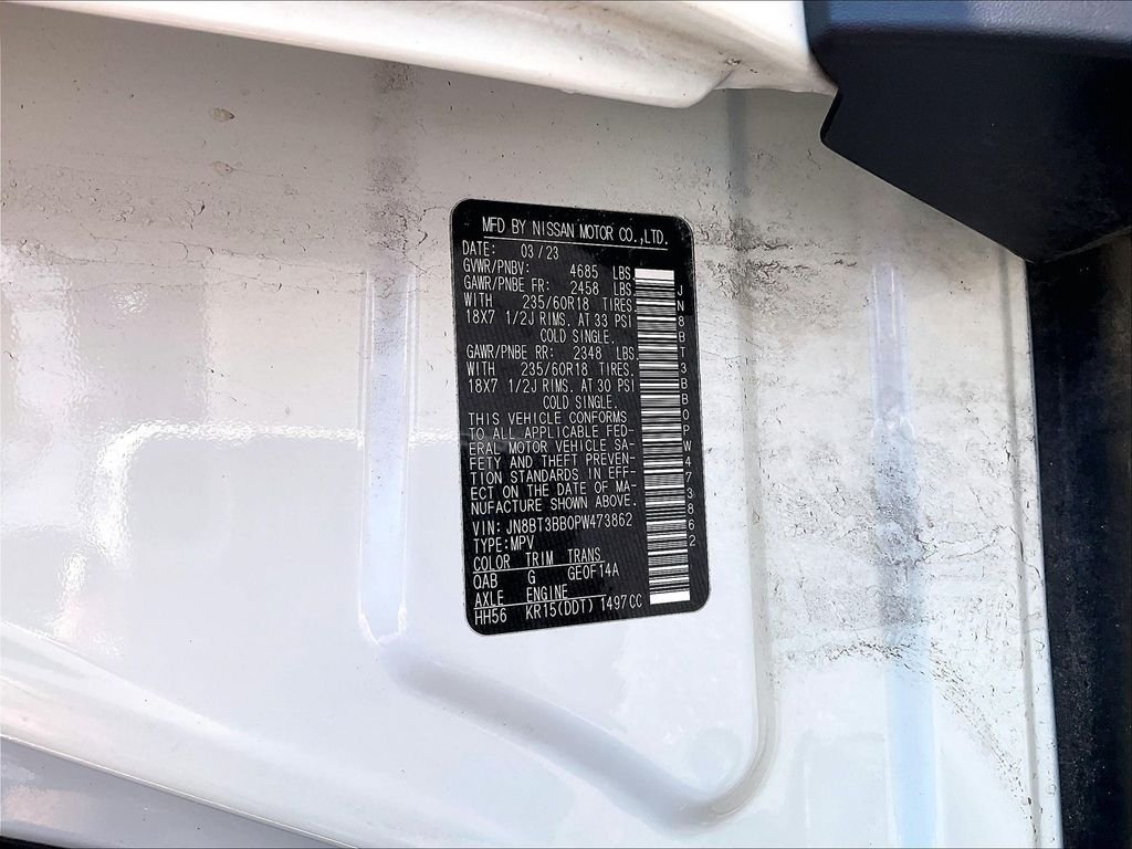 Used 2023 Pearl White Tricoat Nissan SV image 32
