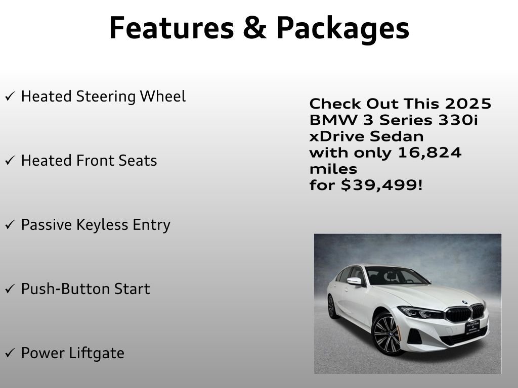 Used 2025 White Metallic BMW 330i xDrive image 8