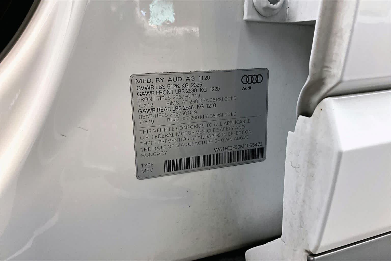 Used 2021 Glacier White Metallic Audi S line Premium Plus image 34