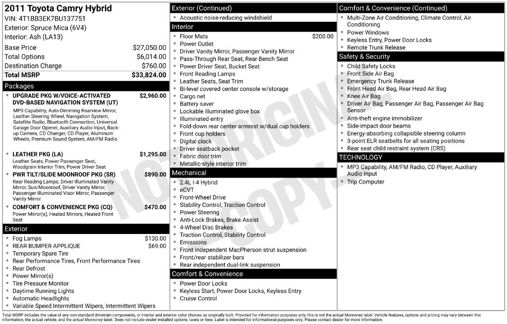 Used 2011 Green Toyota Base image 6