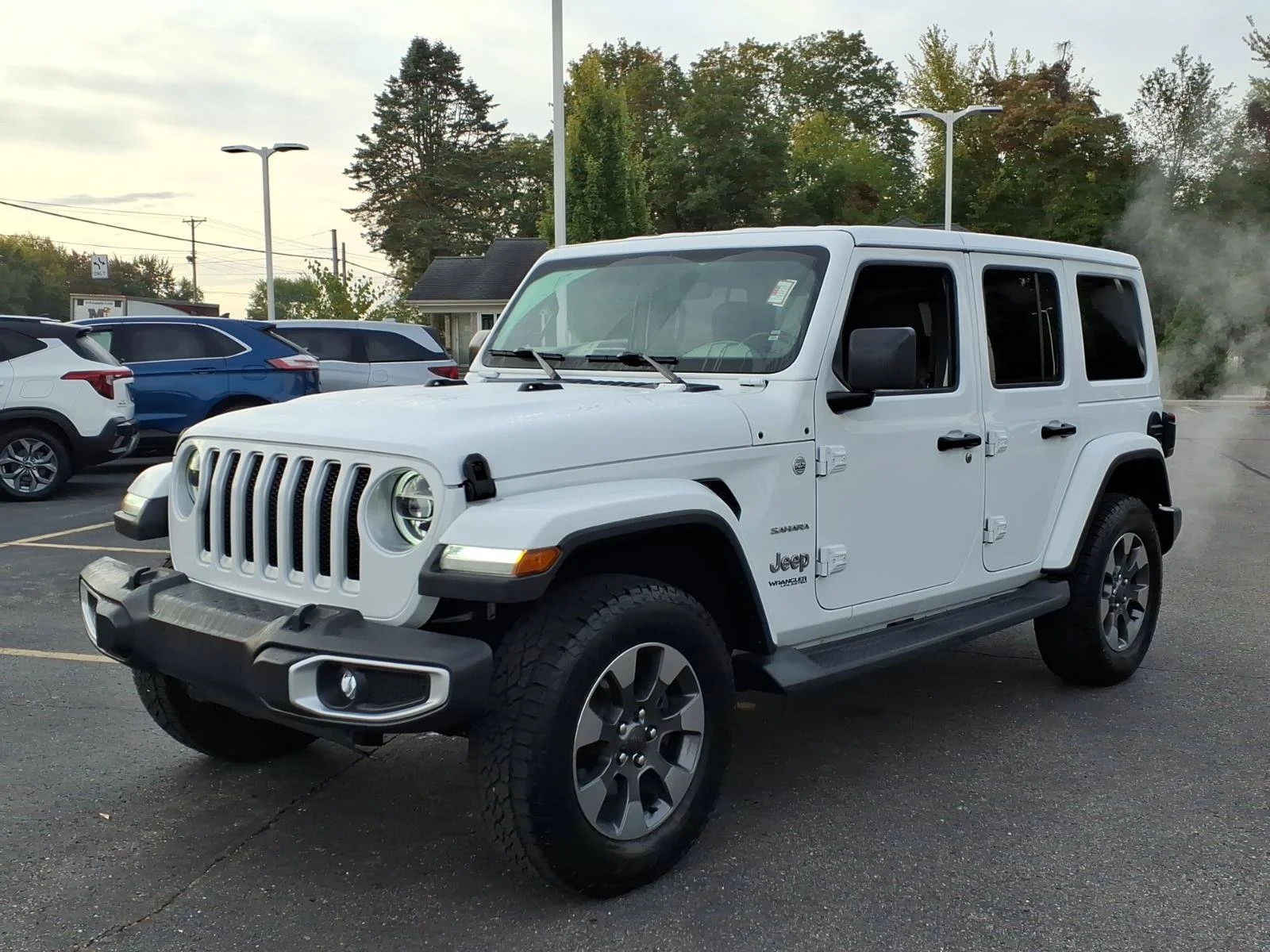 Used 2020 Bright White Clearcoat Jeep Sahara image 3