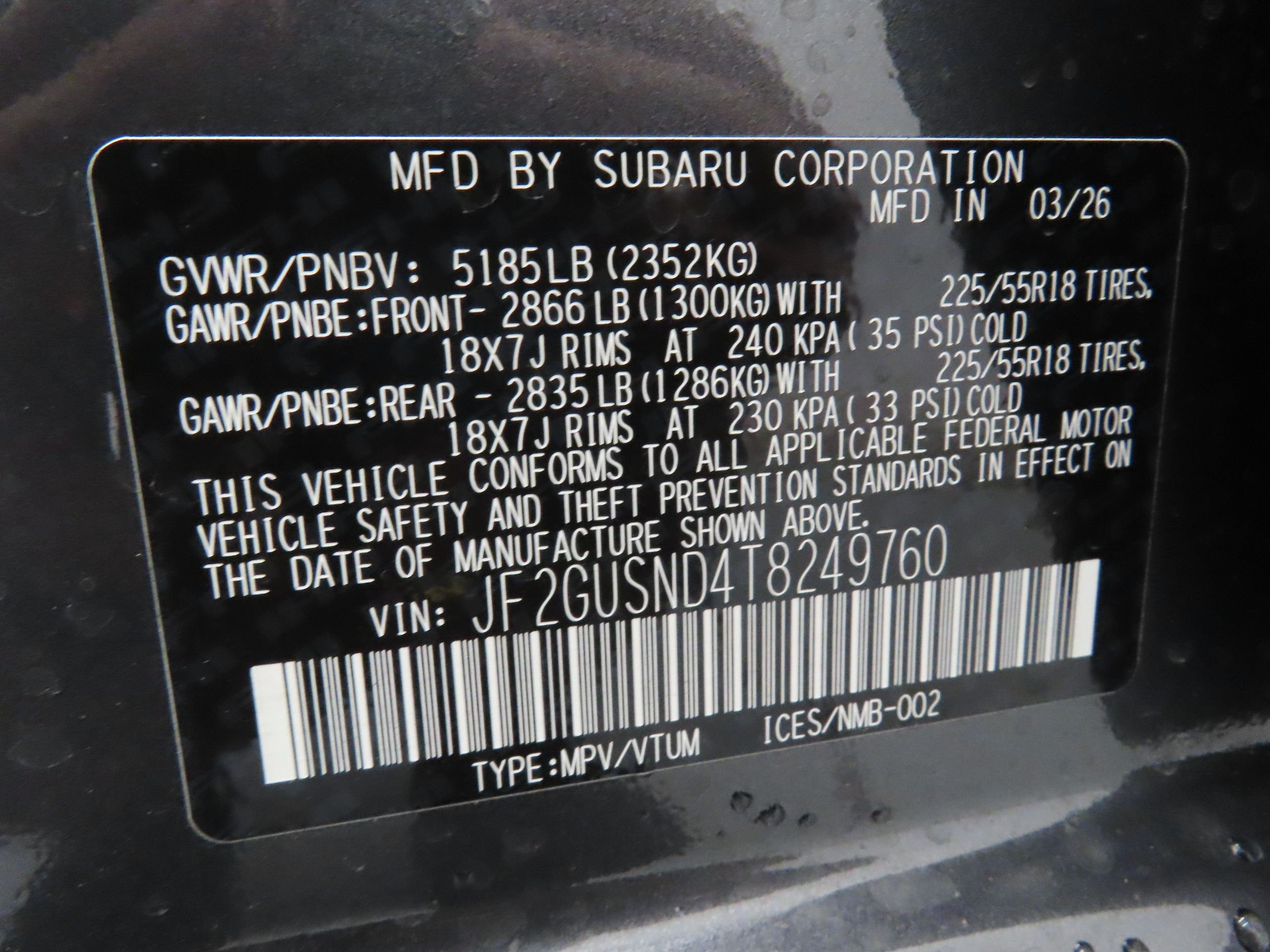New 2026 MAGNETITE GRAY PEARL Subaru Limited Hybrid image 28