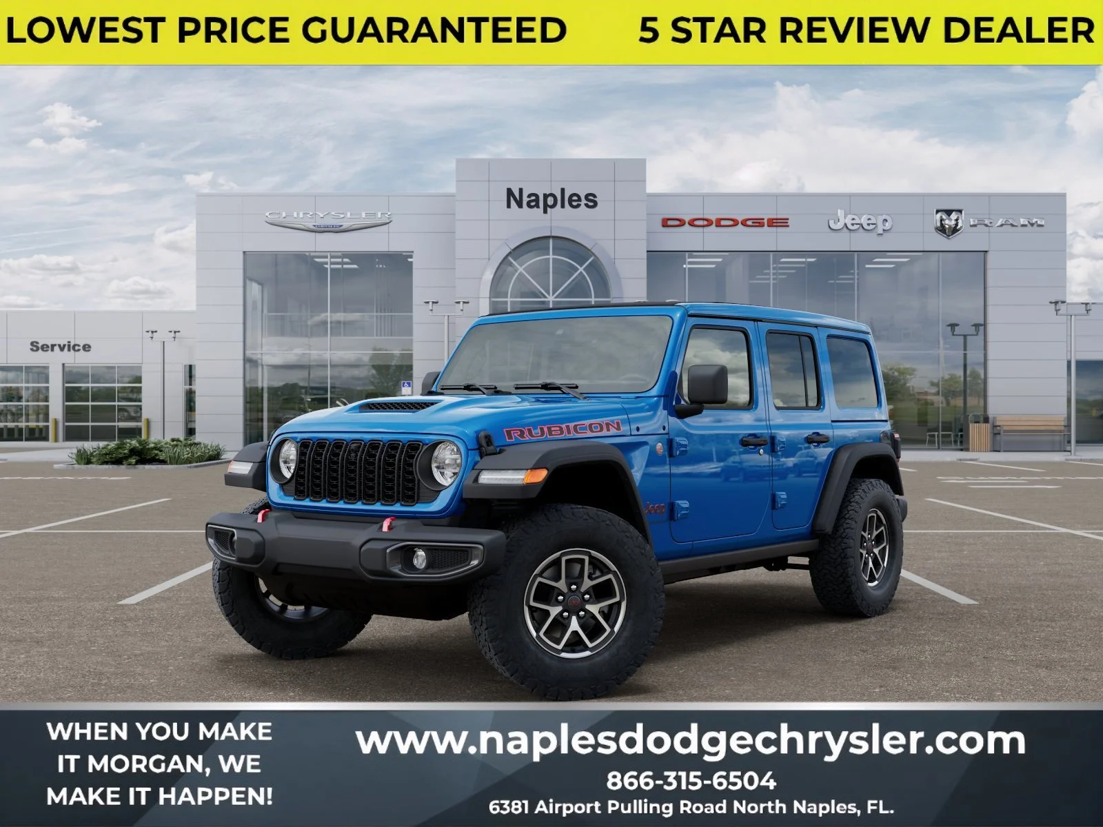 New 2026 Hydro Blue Pearl-Coat Exterior Paint Jeep Rubicon image 1