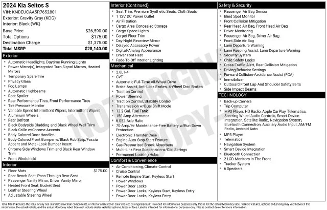 Certified Used 2024 Gray Kia S image 39