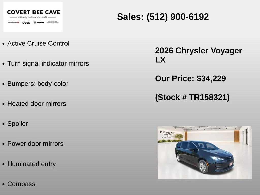 2026 Chrysler Voyager LX - Photo 13