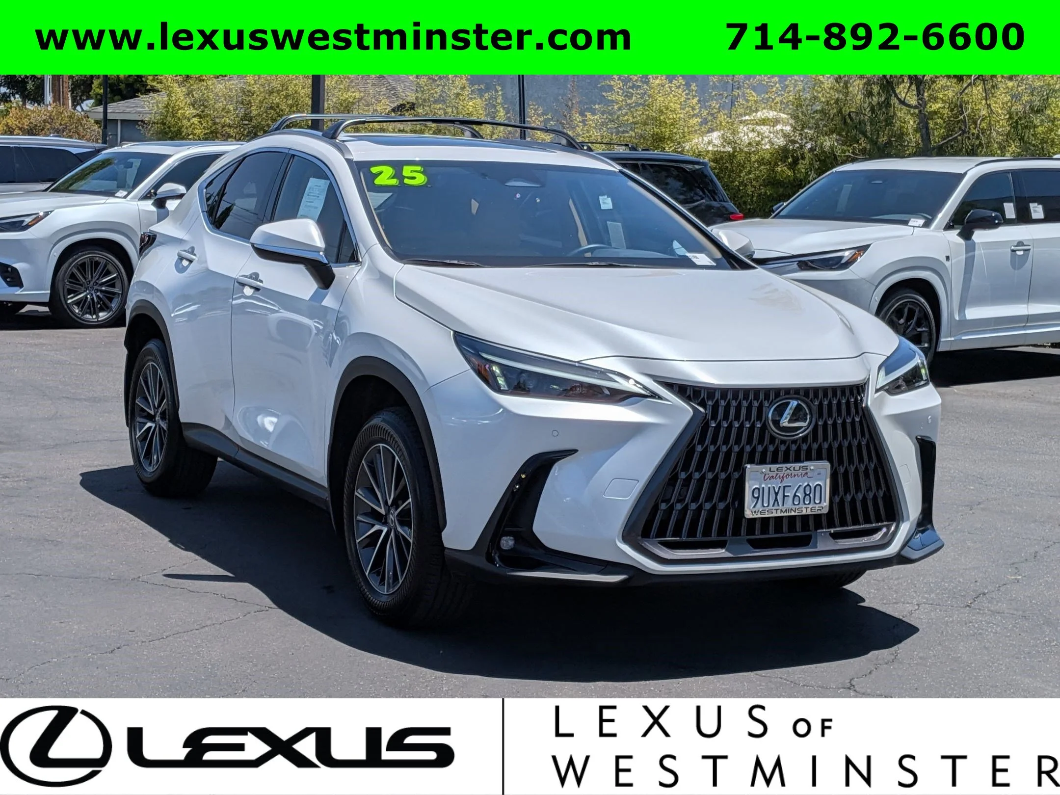 Certified Used 2025 EMINENT WHITE PEARL Lexus NX 350h Premium image 3