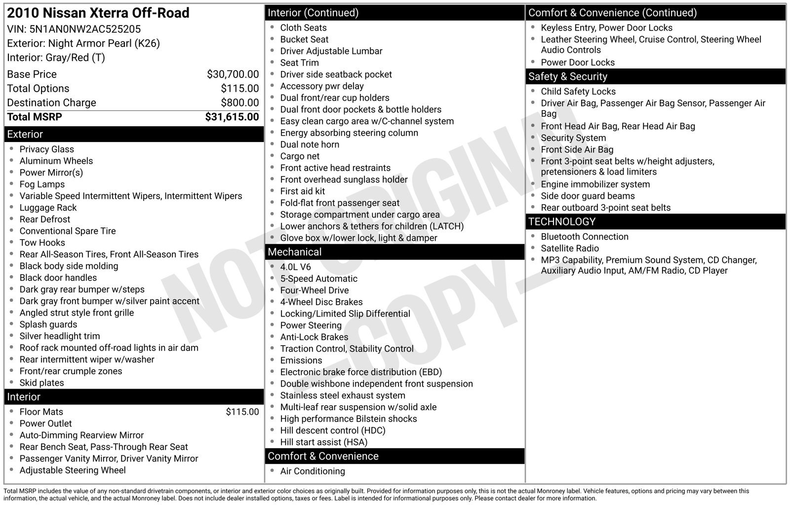 Used 2010 Night Armor Pearl Nissan Off-Road image 5